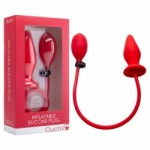 Ouch Inflatable Silicone Plug Red