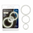 VS 3 Pack Cock Rings, Various Sizes, Glow