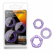 Stay Hard 3 Pack Beaded Cock ring - Purple