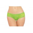 *STM 9294 Lace boyshort with open crotch and ruffle back - Large (lime)
