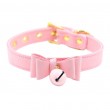 Love in Leather Pink Bow Collar