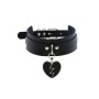 Love In Leather BLACK CHOKER W HEART BLK 