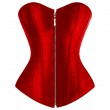 *Corset Red Satin Zipper Body Shaper Corset SMALL*