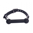 Love in Leather Silicone Bit Gag Black