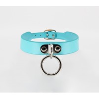 Love In leather Baby Blue Collar