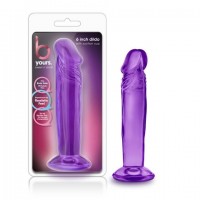 B Yours Sweet and Small 6" Dildo with Suction Cup - Purple B Yours Sweet and Small 6" Dildo with Suction Cup - Purple