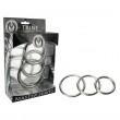 Master Series Trine Steel Cock Ring 3 Pack