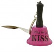 Novelty Ring For A Kiss Key Chain Bell Pink