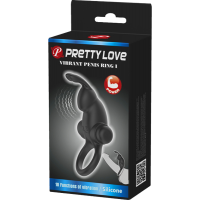 PRETTY LOVE VIBRANT PENIS RING 1 BLK