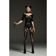 Love in Leather crotchless 3/4 sleeve bodystocking - 7095 Love in Leather crotchless 3/4 sleeve bodystocking - 7095
