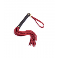 Love In Leather Suede Flogger Toggle - Red