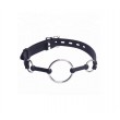 Love & Leather Black Silicone Ring Gag