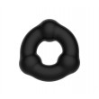 Black Beaded Silicone Fatboy Cock Ring