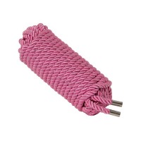 Love In Leather 10m Bondage Rope - Pink