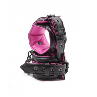 Love in Leather Pink and Black Padded Cuffs