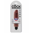 King Cock 6'' Vibrating Stiffy (brown) Vibrator 